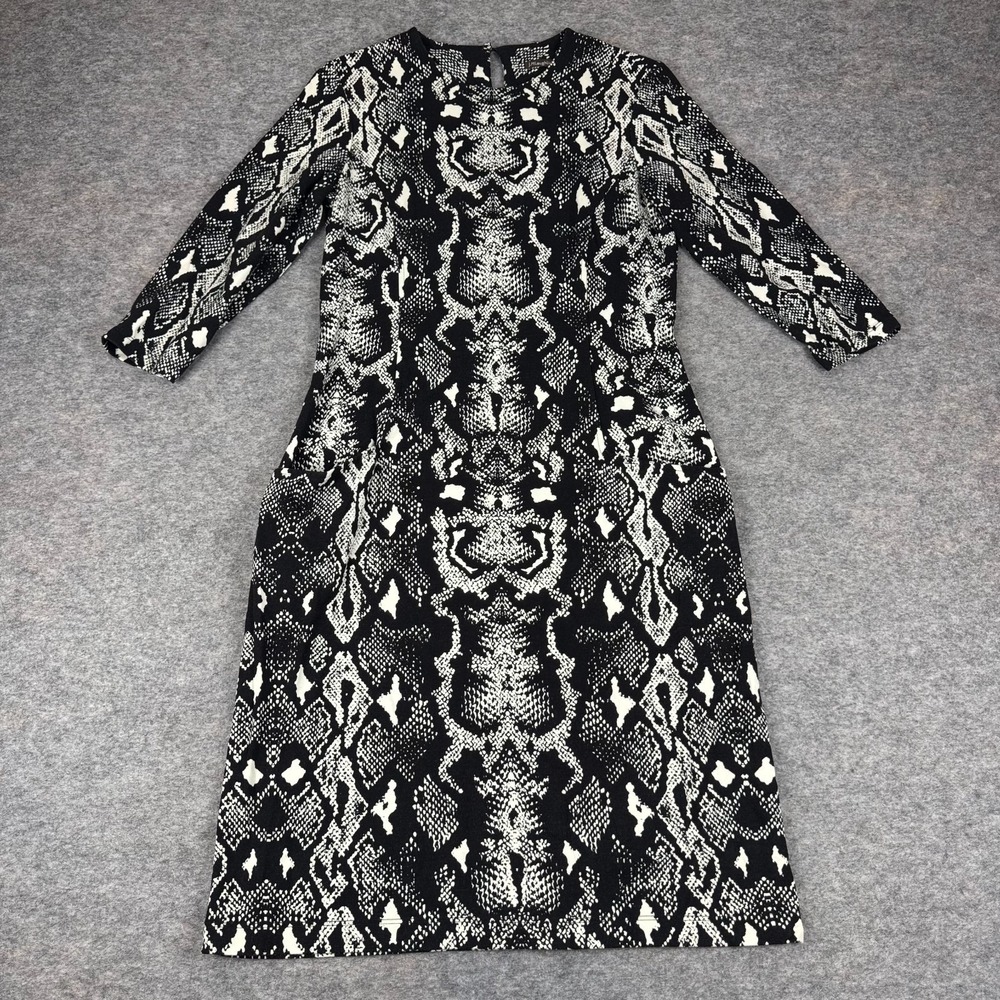 J McLaughlin Catalyst Dress Snake Skin Print Black Womens Small S